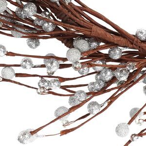 8.2 Ft Christmas Berry Garland Glitter Pearl Pip Berry Wreath Xmas Artificial